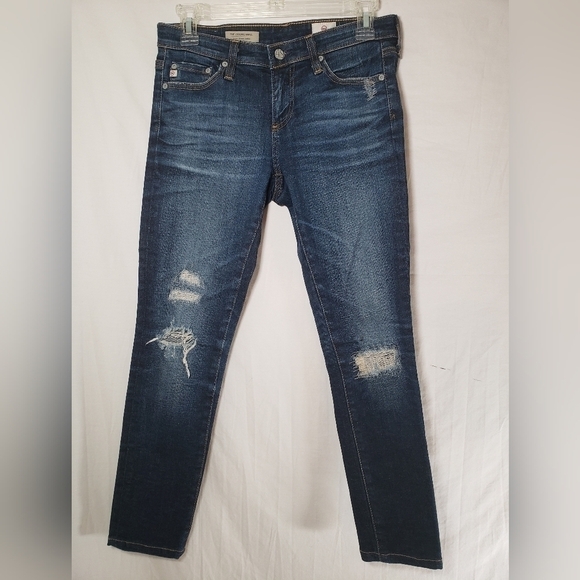 AG Adriano Goldschmied The Legging Ankle Dark Washed Blue Jeans Sz 25R - Picture 2 of 12